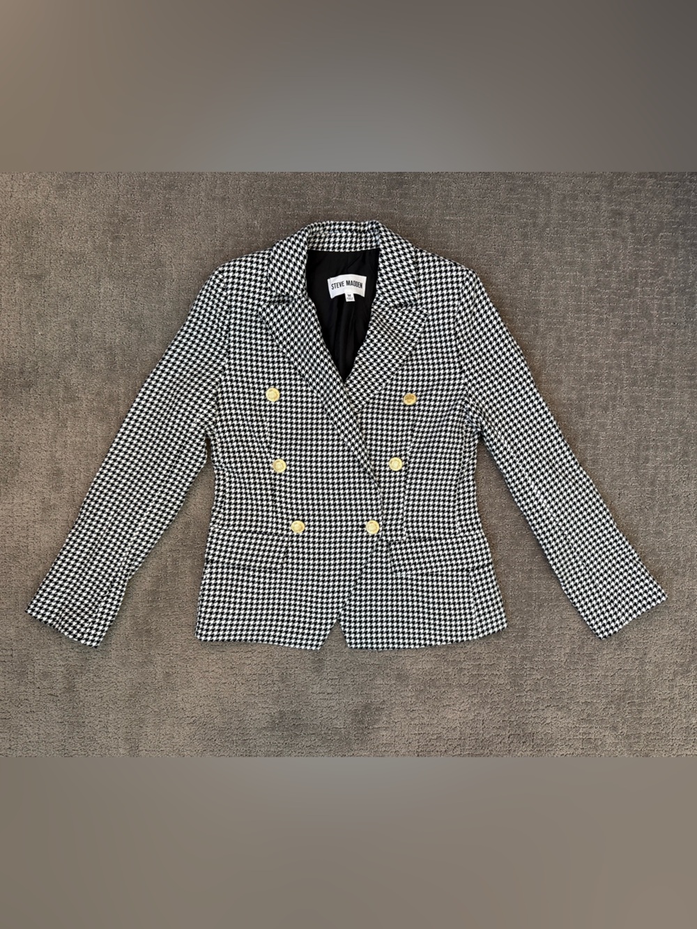 EUC Steve Madden Naomi Houndstooth Blazer, Size M